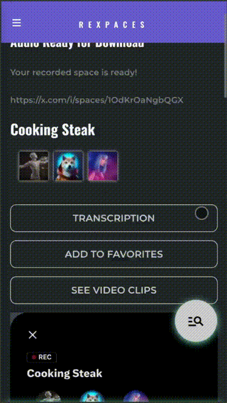 X Twitter Spaces converted to Short Content Clips